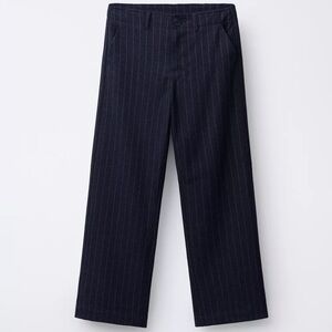 Zara Kids Navy Pinstripe Formal Pants